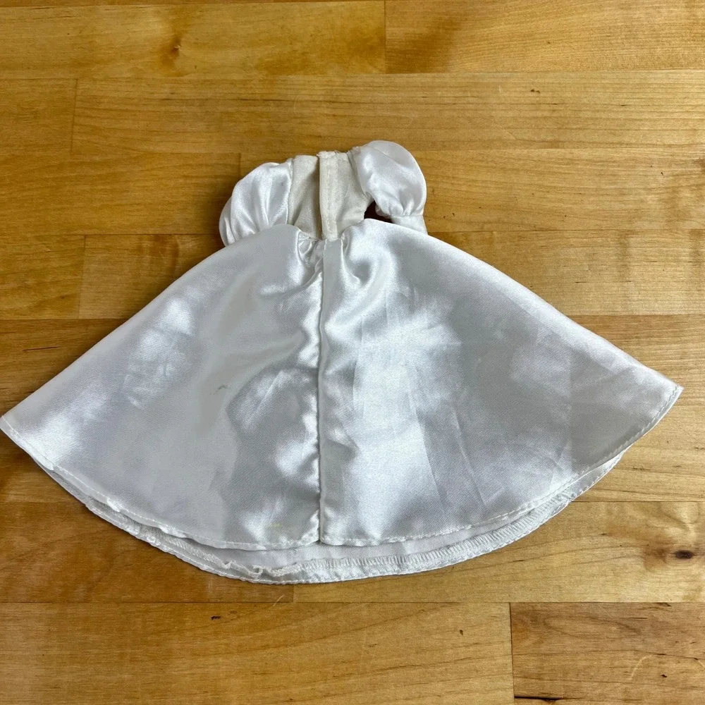 Vintage Barbie Doll Clothes Wedding Dress Gown Bundle (3) White Pink FLAWS